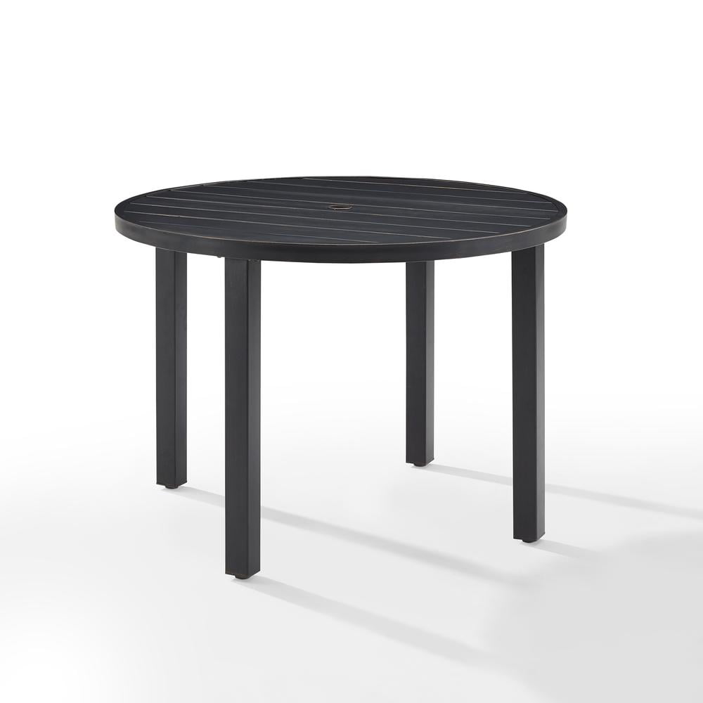 Kaplan 45" Round Oil Rubbed Bronze Outdoor Dining Table
