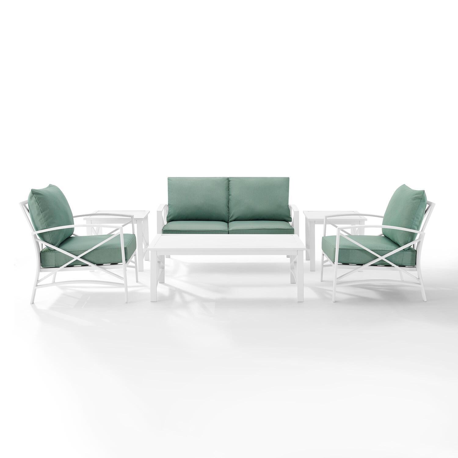 Crosley Kaplan 6Pc Outdoor Conversation Set- Loveseat, 2 Chairs, 2 Side Tables, Coffee Table - image 1 of 6