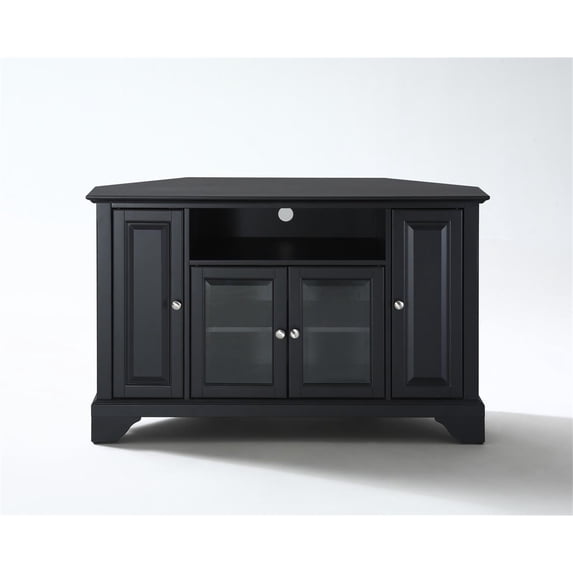 Crosley LaFayette 48" Corner TV Stand in Black
