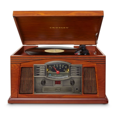 Crosley - Lancaster Hi-Res Bluetooth Entertainment Center - Paprika