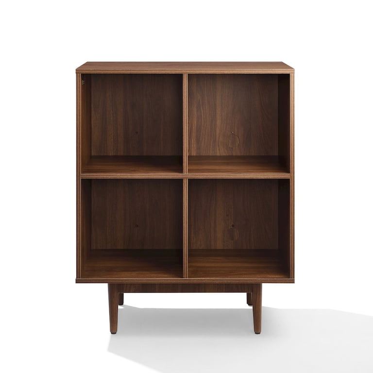 Crosley Furniture Liam 4 Cube Record Storage Media Stand in Walnut