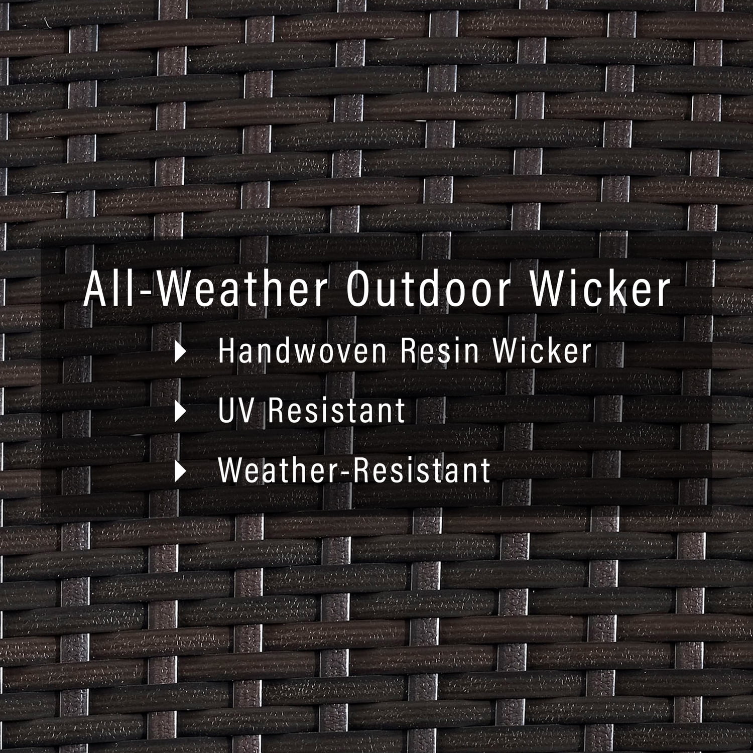 Mahogany Handwoven Resin Wicker 3-Piece Outdoor Seating Set