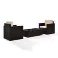 thumbnail image 1 of Palm Harbor 3 Piece Outdoor Wicker Seating Set With Sand Cushions - Two Outdoor Wicker Chairs & Glass Top Table, 1 of 5
