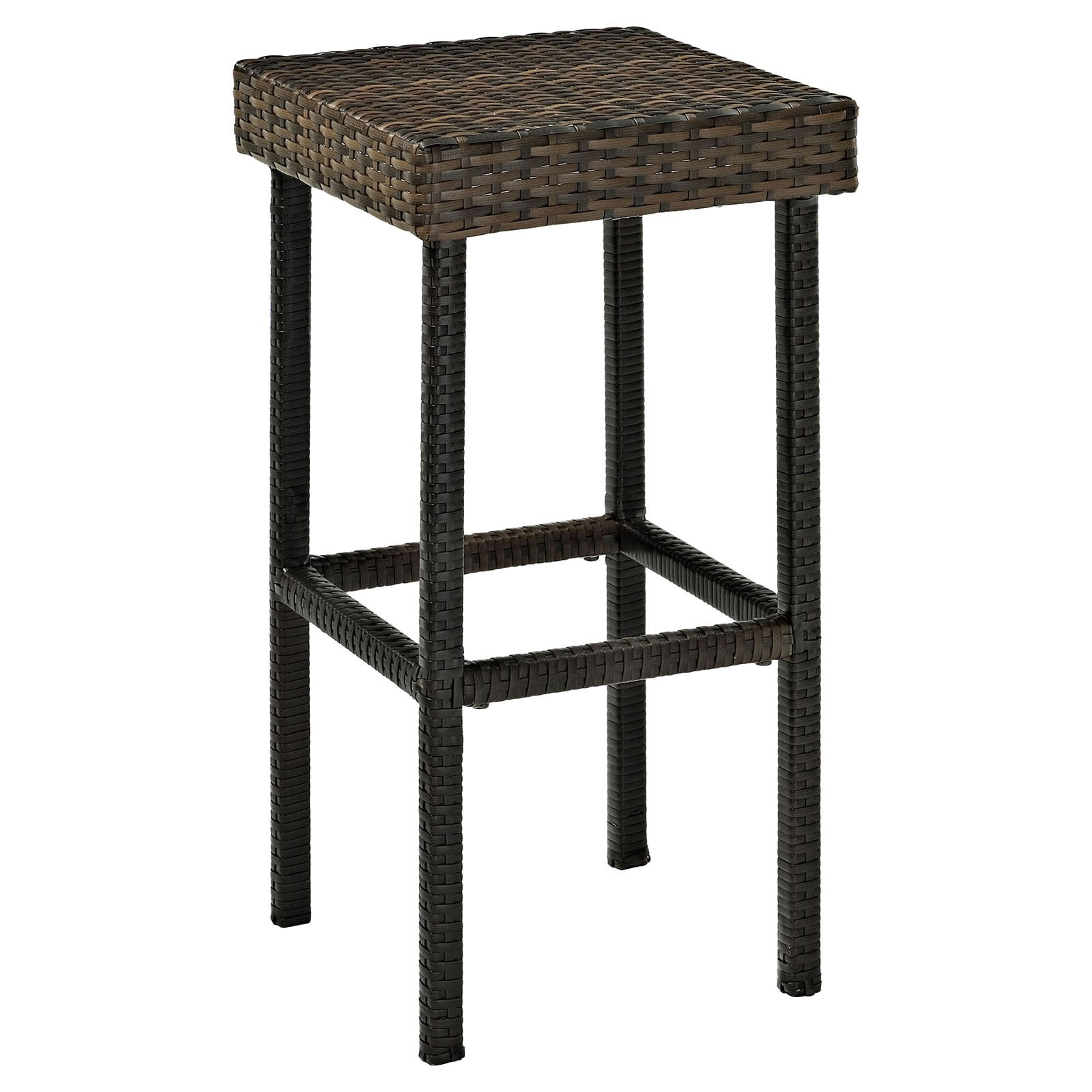 Palm Harbor Brown Wicker Outdoor Bar Height Stool Set