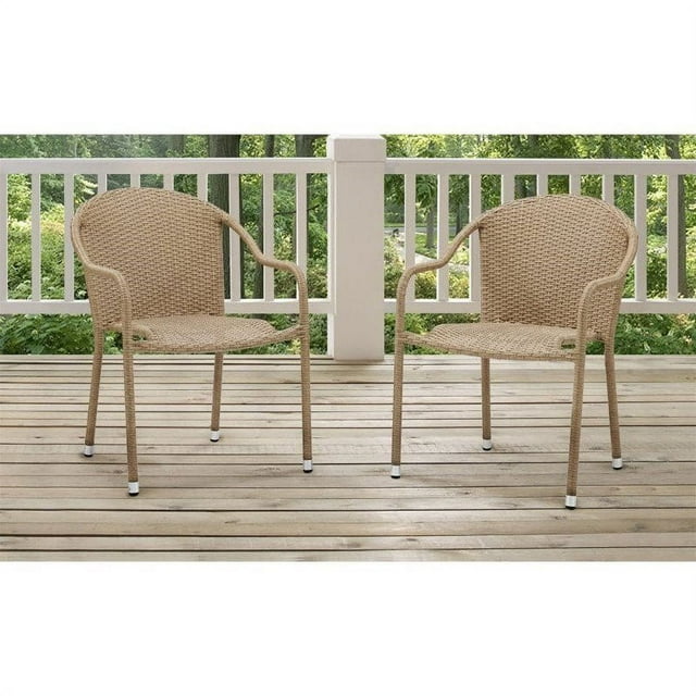 Crosley Palm Harbor Outdoor Wicker Cafe Seating Set, 3Piece