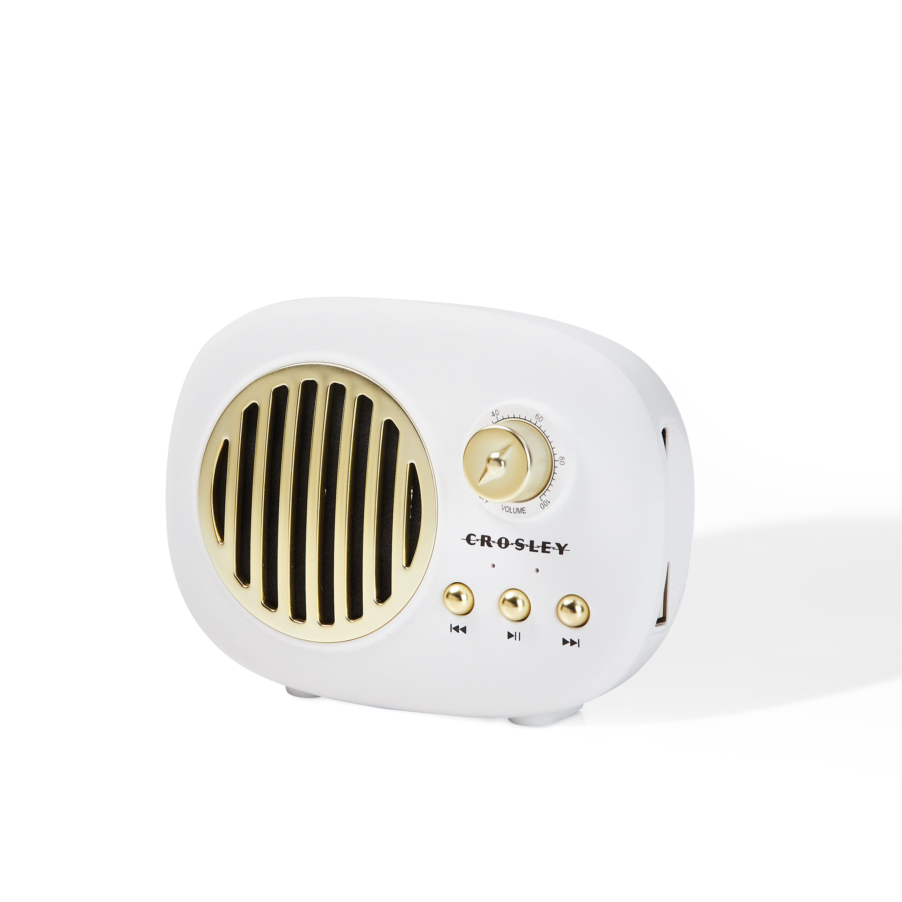 Crosley Piper Retro Portable Bluetooth Speaker with Microphone, Rechargeable, Modern, Vintage