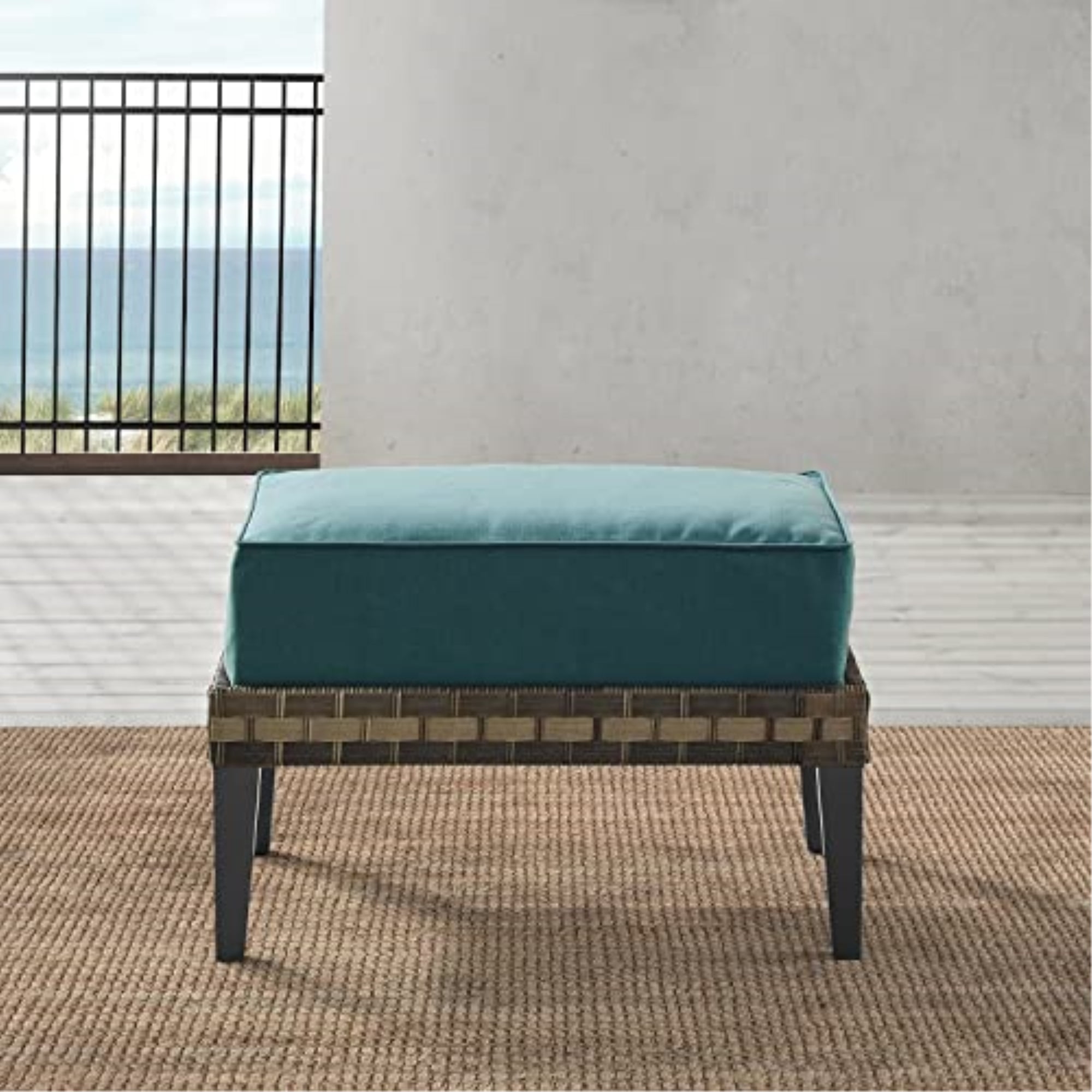 Crosley Prescott Outdoor Wicker Ottoman