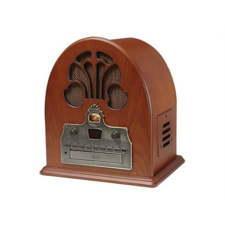 Crosley Retro Cathedral AM/FM Radio CD Player with Full-Range Stereo Speakers