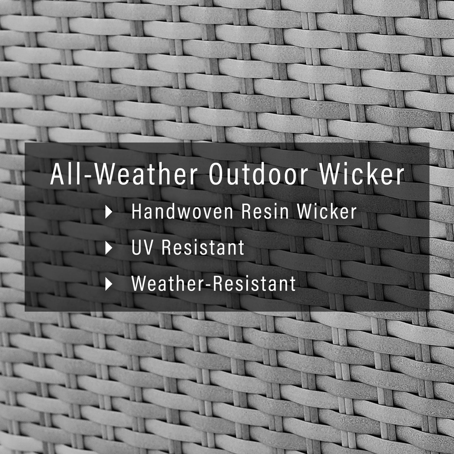 Gray Wicker 2-Piece Outdoor Loveseat and Coffee Table Set