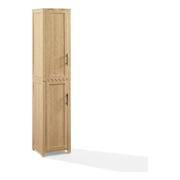 Crosley Savannah Linen Storage Cabinet in Natural
