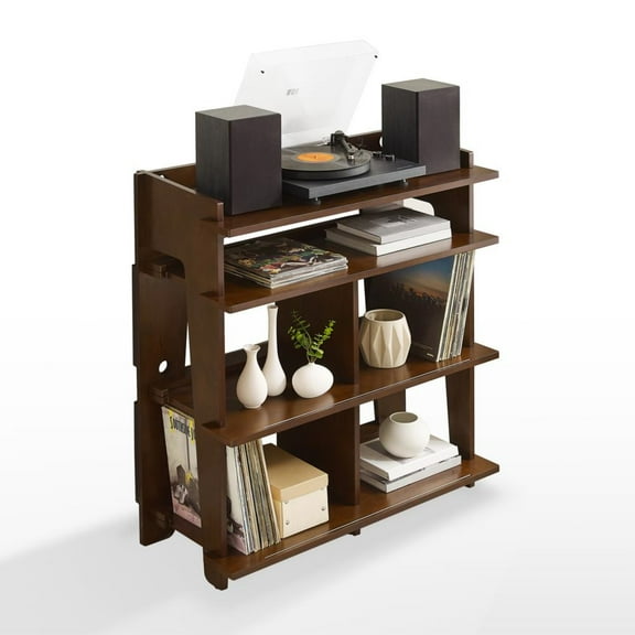 Soho Record Storage Console Mahogany - Turntable Stand