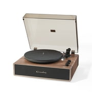 Crosley Stave Bluetooth Record Player, 2-Speed Turntable, Bass Treble Controls, Audio-Technica
