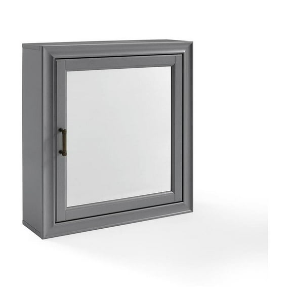 Crosley Tara Mirror Medicine Cabinet in Vintage Gray