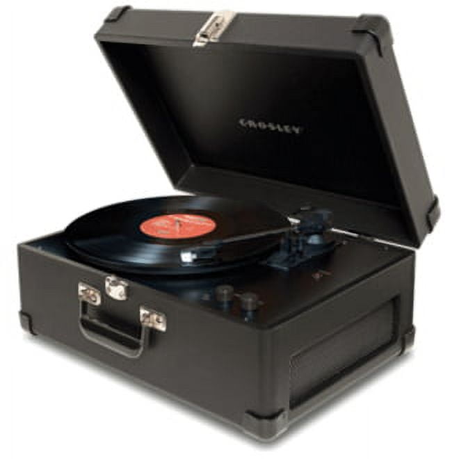 Crosley CR49 Portable Black Record Turntable, Belt Drive - Walmart.com