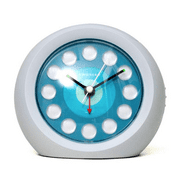 Crosley USB Ball Quiet Analog QA Alarm Clock with Analog Display and Charging Port - White