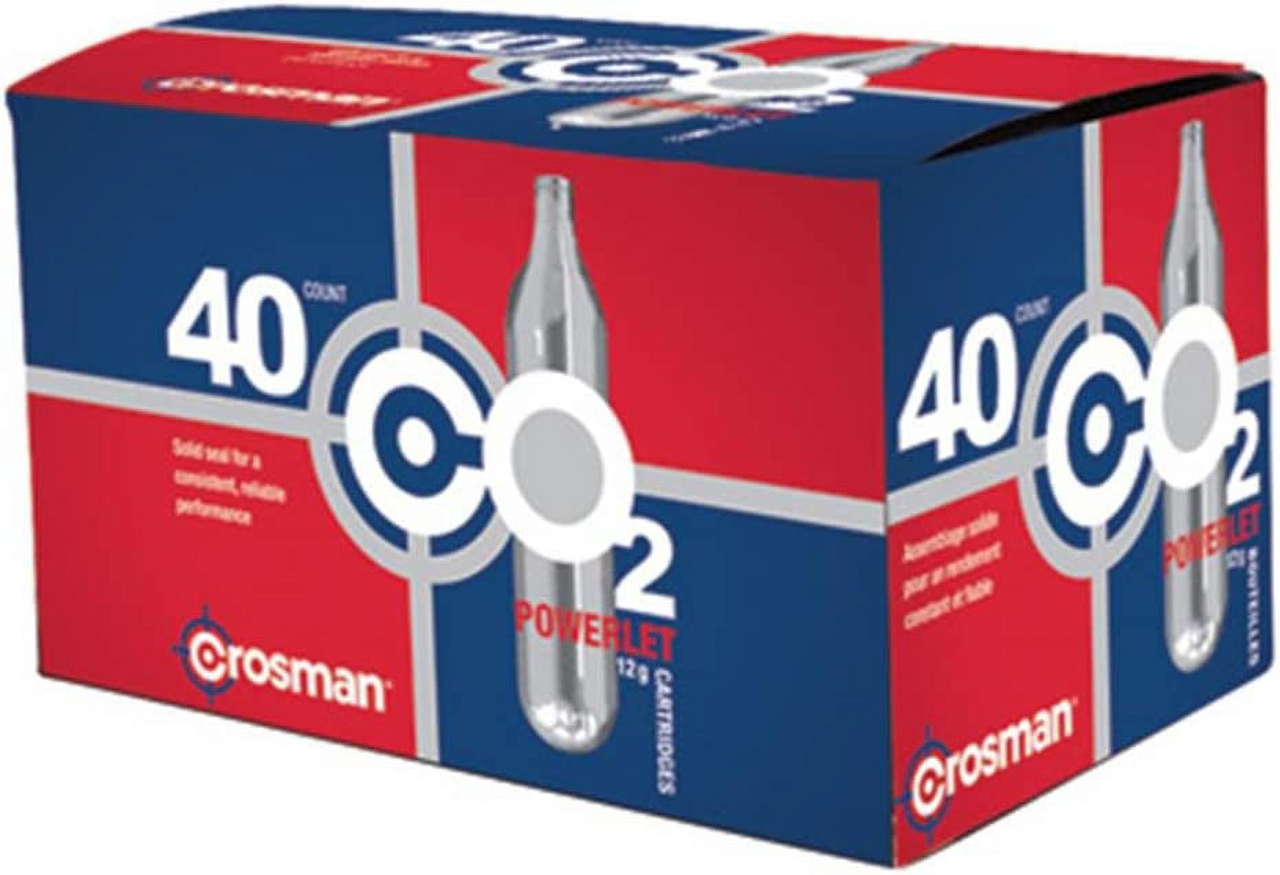 Crosman 12 Gram Co2 Powerlets, 40ct, for Use with Paintball, Air Soft or Air Rifles - image 1 of 4