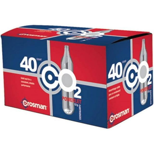 Crosman 12 Gram Co2 Powerlets, 40ct, for Use with Paintball, Air Soft or Air Rifles