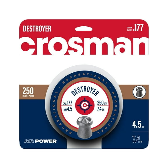 Crosman .177 Cal. Destroyer Pellets, 250ct, DS1776P
