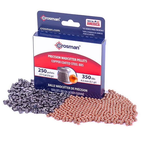 Crosman 177cal Ammo Combo Pack, 350ct BBs and 250ct Pellets