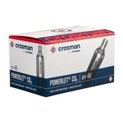 Crosman Brand 12 Gram Co2 Bottles, 40 Count, for Use with Paintball, Air Rifles, Color Silver. Net Content 40.
