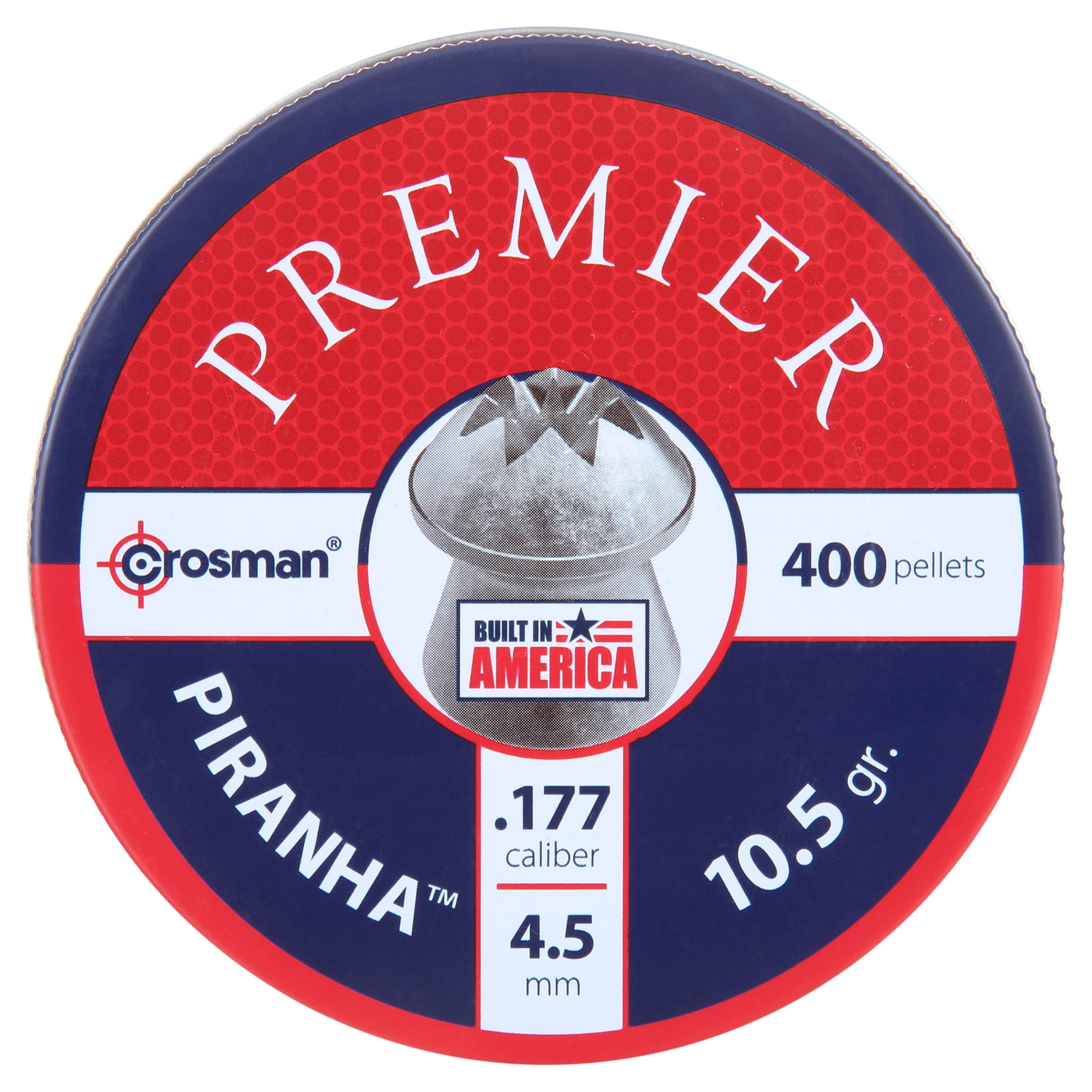 Crosman Piranha Premier .177 Caliber Pellets, 10.5 Gr., 400 Count, LPPH7