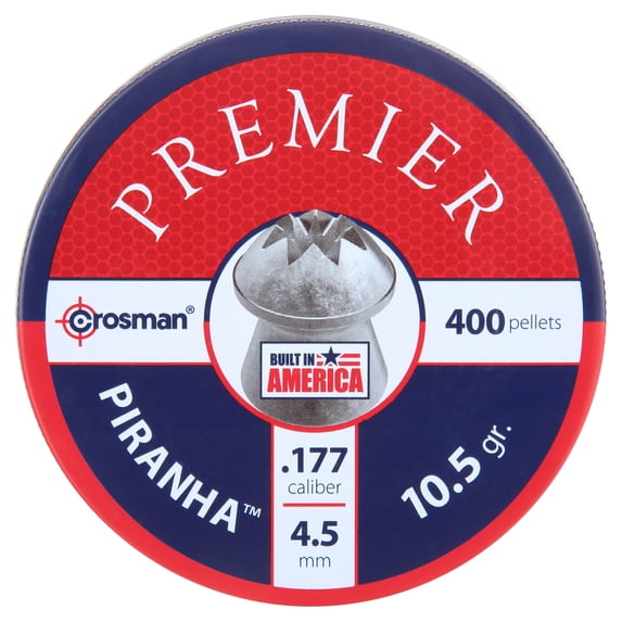 Crosman Piranha Premier .177 Caliber Pellets, 10.5 Gr., 400 Count, LPPH7