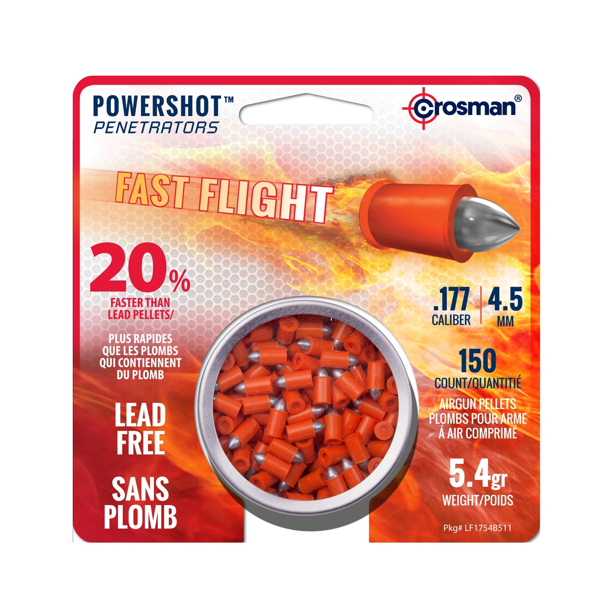 Crosman Powershot 177 Caliber Fast Flight Penetrator Pellets 150