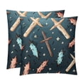 thumbnail image 1 of Cross 2-Pack Velvet Throw Pillow Covers with Unique Patterns, Set of 2 Decorative Throw Pillow Inserts for Sofa Bed Couch, 16x16/18x18/20x20 Inches, Ideal for Home Decor and Gifting, 1 of 6