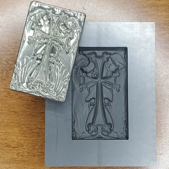 Cross 3D Graphite Ingot Mold Gold Silver Copper Tin Melting Casting Refining