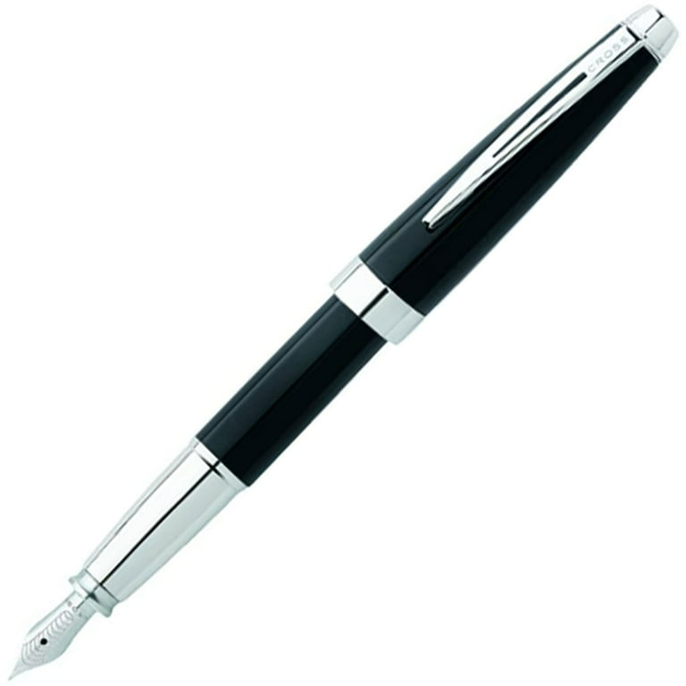 Cross AT0156-1MS Aventura Onyx Black Fountain Pen, Medium Nib