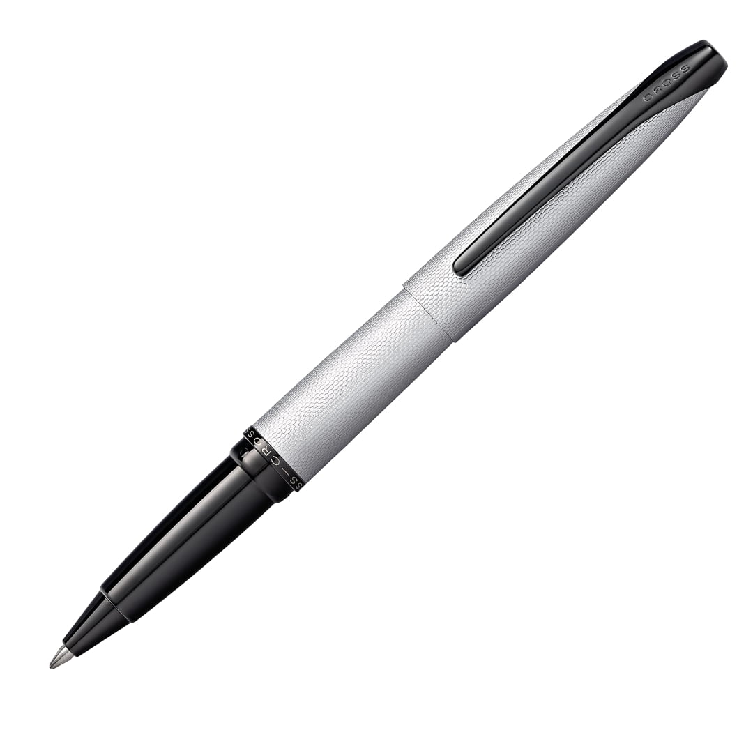 Cross ATX Brushed Metallic Refillable Gel Ink Rollerball Pen, Medium Rollerball, Includes Premium Gift Box - Brushed Chrome