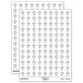 thumbnail image 1 of Cross Angled Christian Church Religion Outline Round Sticker Set - White - Matte Finish - 0.50" Size, 1 of 3