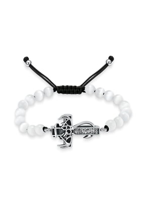 Cross Ashes Cremation Jewelry Urn Bracelet for Ashes - Braided Adjustable Urn Bracelet for Men Women Fish Hook Memorial Urn Bracelet for Human / Pet