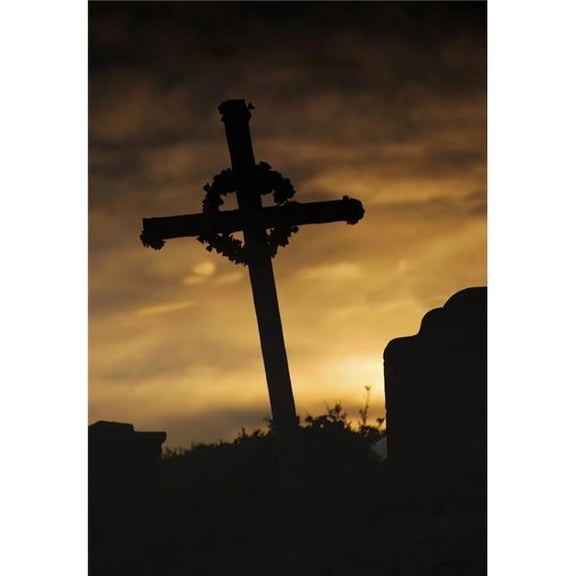 Cross At Sunset Poster Print by John Short, 22 x 34 - Large
