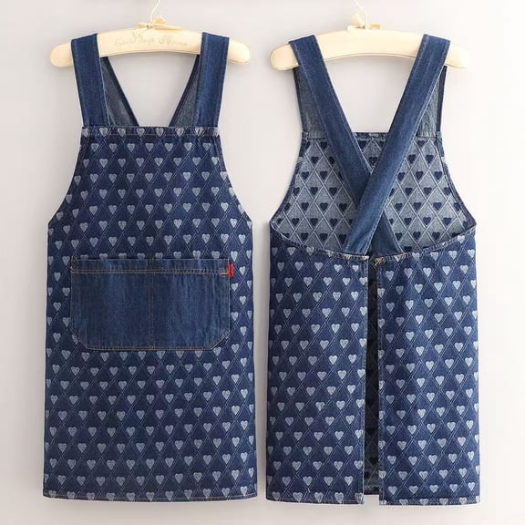 Cross Back Aprons For Women, Crossback Apron With Pockets Lightweight Cotton Apron With Adjustable Straps For Home