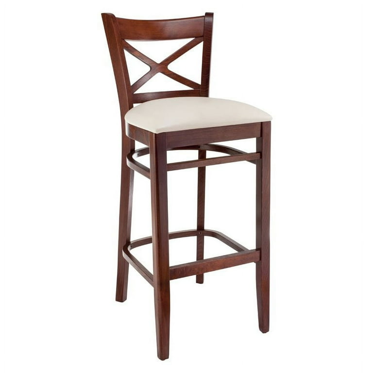 Oak cross back bar stool hot sale