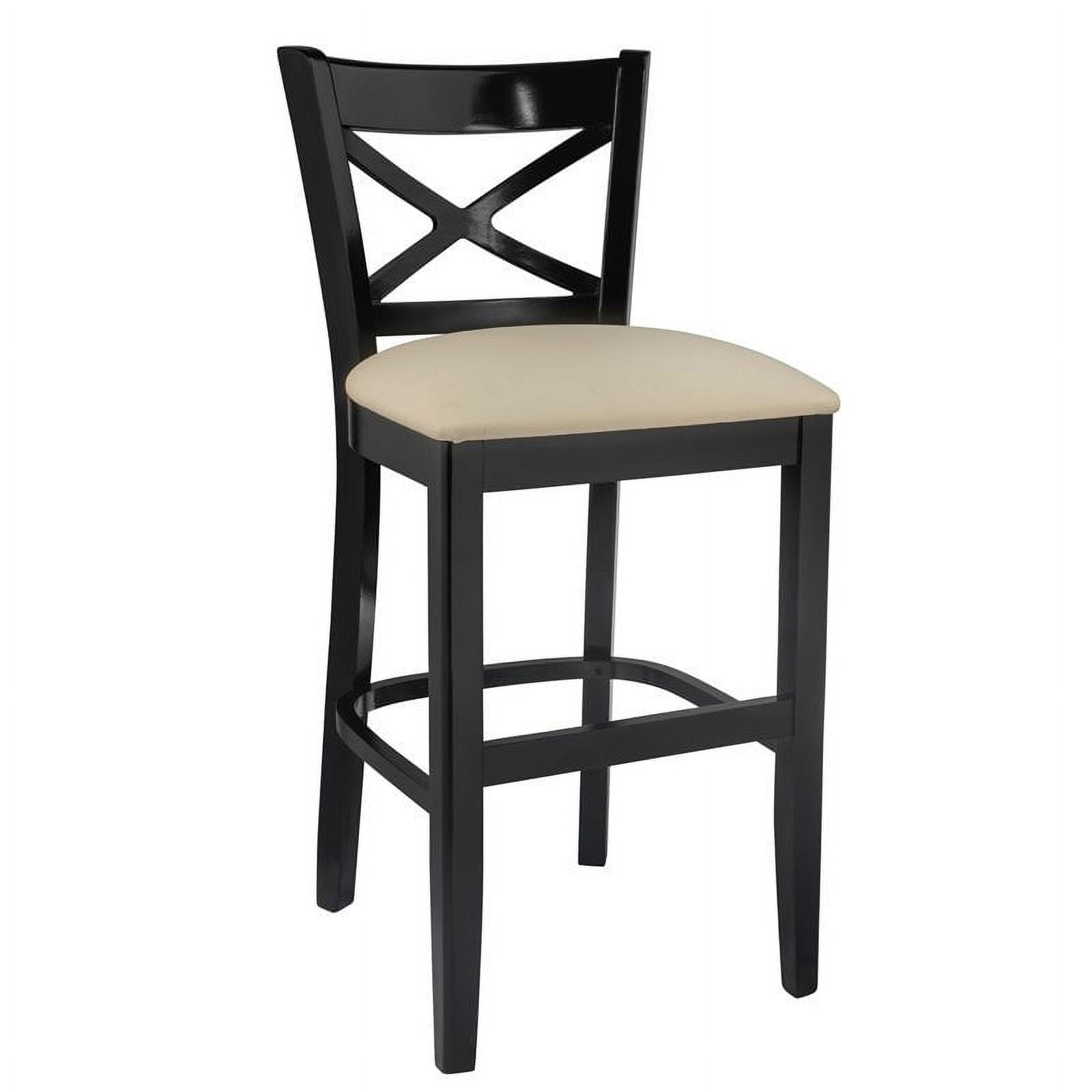 Cross Back Counter Stool Black