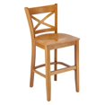 thumbnail image 1 of Cross Back Counter Stool in Cherry with Wood Seat, 1 of 5