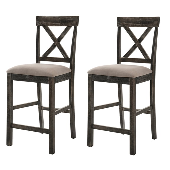 Cross Back Tan Stools / Add Visual Interest to Dining Areas