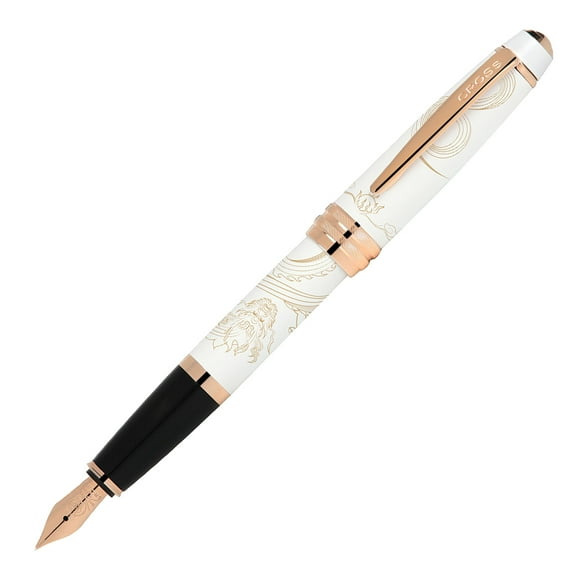 Cross Bailey™ Year of the Dragon Pearlescent White Lacquer with rose gold appointments fine nib fountain Pen