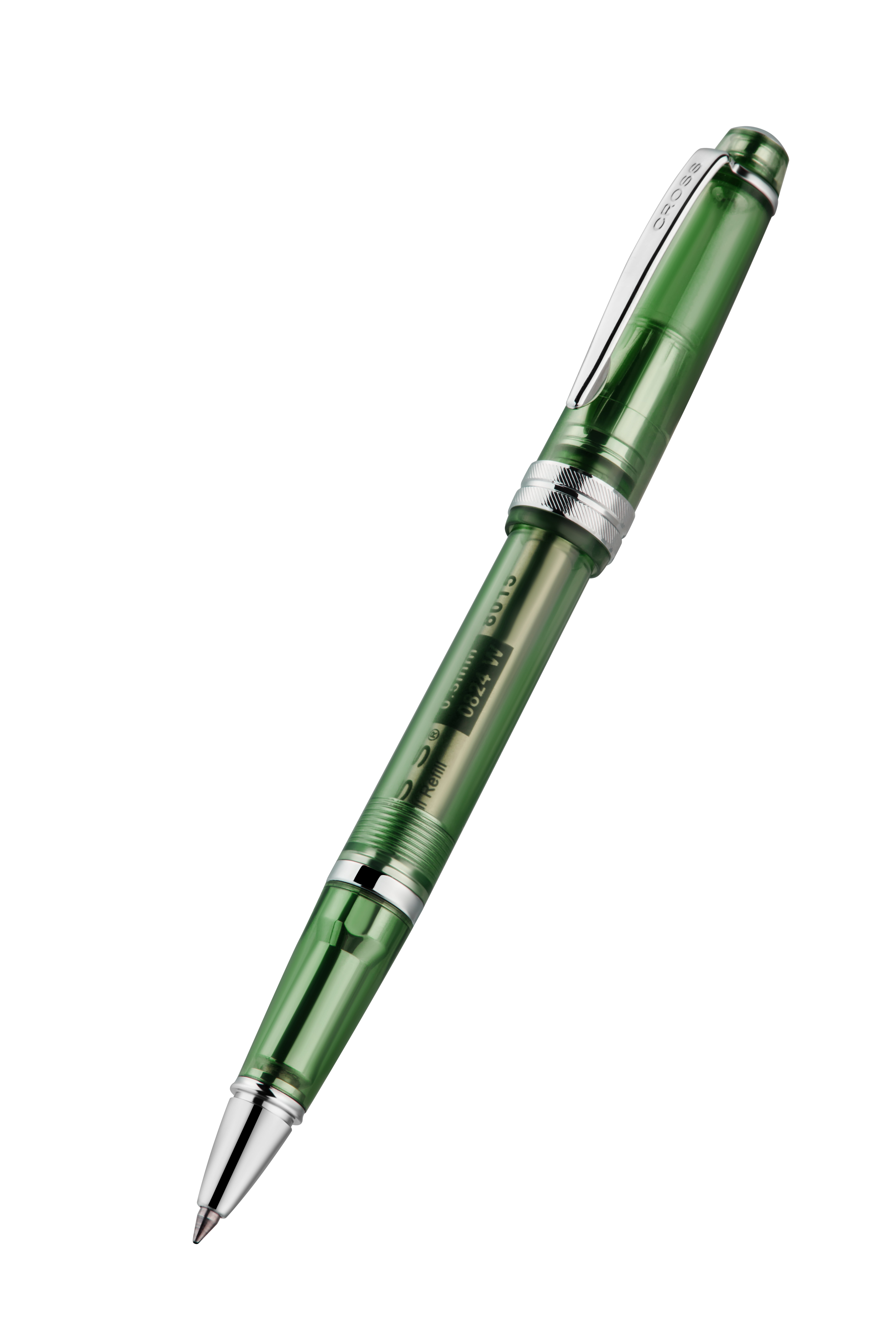 Cross Bailey Light Translucent Green Resin with Bright Chrome Internal Mechanism and Chrome-plated Appointments Rollerball Pen