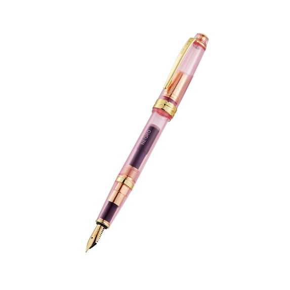 Cross Bailey Light Translucent Pink Sapphire Resin with Bright Chrome Internal Mechanism and Gold-plated Appointments Extra-Fine Nib Fountain Pen