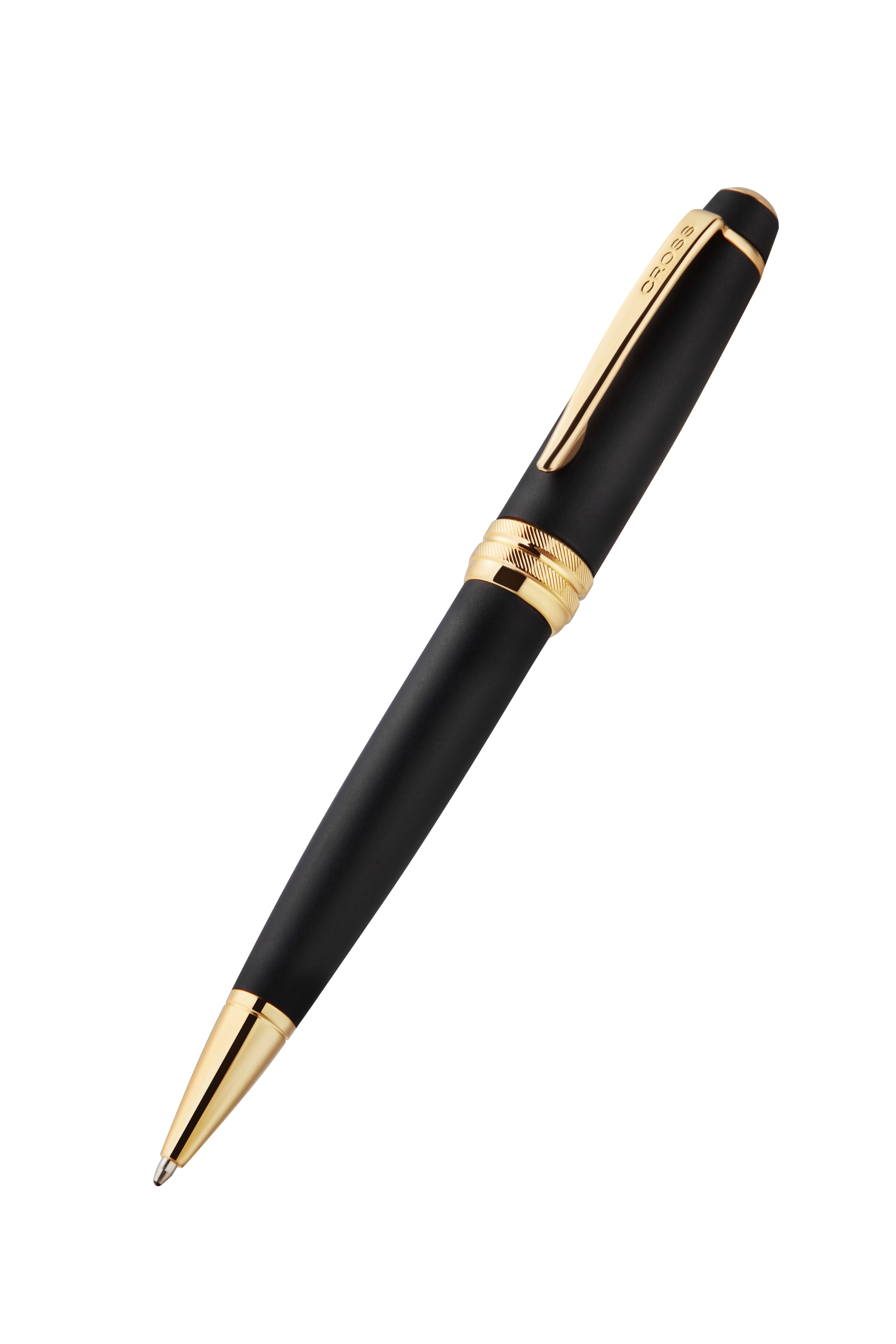Cross Bailey™ Matte Black Lacquer with 23KT Gold PVD Appointments Ballpoint Pen