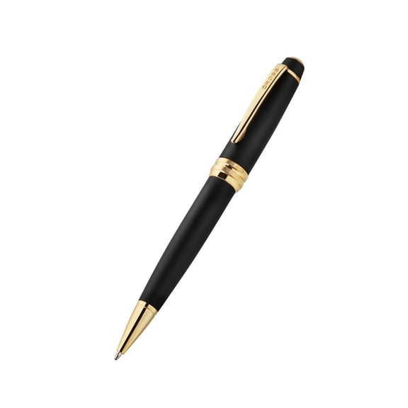 Cross Bailey™ Matte Black Lacquer with 23KT Gold PVD Appointments Ballpoint Pen