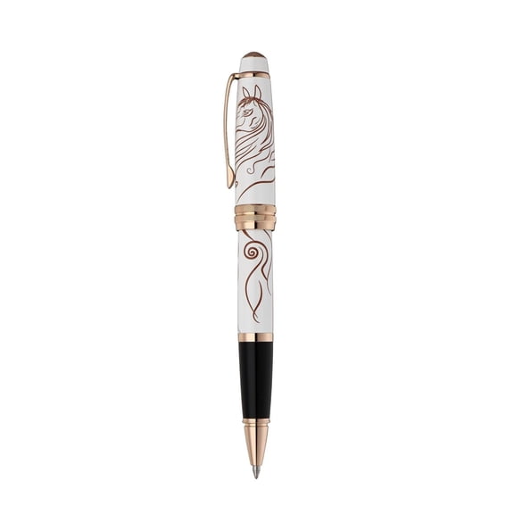 Cross Bailey Zodiac Year of the Horse White Lacquer with Rose-Gold Plated Appointments Rollerball Pen