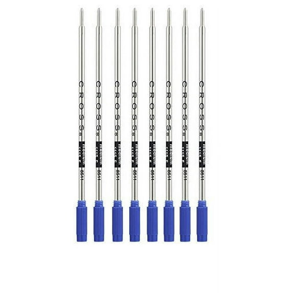 Cross Ballpoint Pen Refill Blue Meduim, 8 Pack (8511)