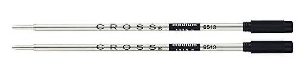 Cross Ballpoint Pen Refill, Medium Black, 2 Per Card (8513-2)