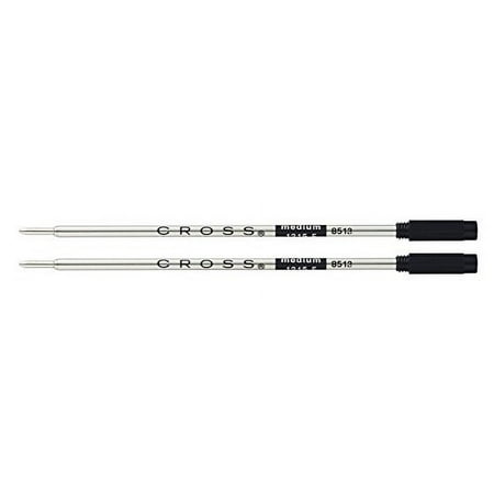 Cross Ballpoint Pen Refill, Medium Black, 2 Per Card (8513-2)