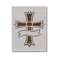 thumbnail image 1 of Cross Banner Jesus Stencil Template Reusable 8.5 x 11 for Painting on Walls, Wood, Etc. By Stencilville, 1 of 2