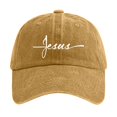 thumbnail image 1 of Cross Baseball Cap for Women Men Vintage Adjustable Washed Christian Hat with Jesus Faith Design, 1 of 3
